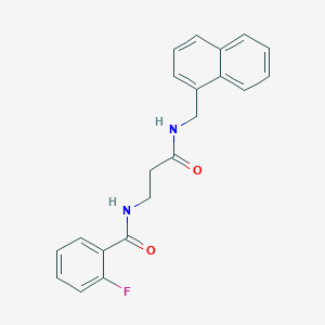 2-fluoro-N-{3-[(1-naphthylmethyl)amino]-3-oxopropyl}benzamide