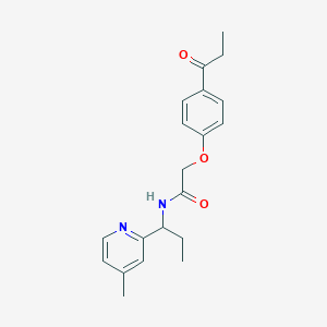 N-[1-(4-methylpyridin-2-yl)propyl]-2-(4-propionylphenoxy)acetamide