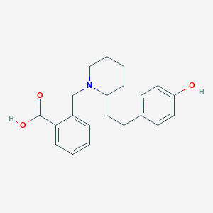 2-({2-[2-(4-hydroxyphenyl)ethyl]piperidin-1-yl}methyl)benzoic acid