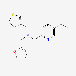 1-(5-ethylpyridin-2-yl)-N-(2-furylmethyl)-N-(3-thienylmethyl)methanamine