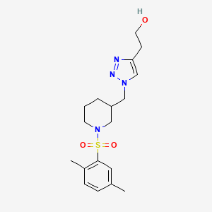 2-[1-({1-[(2,5-dimethylphenyl)sulfonyl]piperidin-3-yl}methyl)-1H-1,2,3-triazol-4-yl]ethanol