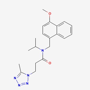 N-isopropyl-N-[(4-methoxy-1-naphthyl)methyl]-3-(5-methyl-1H-tetrazol-1-yl)propanamide