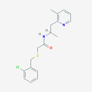 2-[(2-chlorobenzyl)thio]-N-[1-methyl-2-(3-methylpyridin-2-yl)ethyl]acetamide