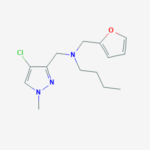 N-[(4-chloro-1-methyl-1H-pyrazol-3-yl)methyl]-N-(2-furylmethyl)butan-1-amine