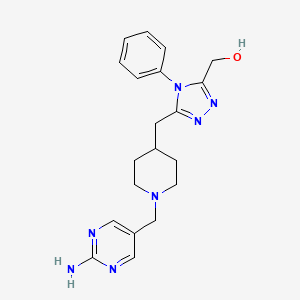 [5-({1-[(2-aminopyrimidin-5-yl)methyl]piperidin-4-yl}methyl)-4-phenyl-4H-1,2,4-triazol-3-yl]methanol