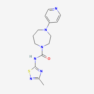 N-(3-methyl-1,2,4-thiadiazol-5-yl)-4-pyridin-4-yl-1,4-diazepane-1-carboxamide