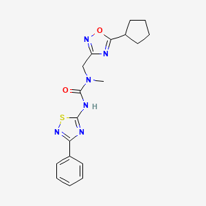 N-[(5-cyclopentyl-1,2,4-oxadiazol-3-yl)methyl]-N-methyl-N'-(3-phenyl-1,2,4-thiadiazol-5-yl)urea