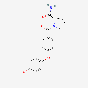 (2S)-1-[4-(4-methoxyphenoxy)benzoyl]pyrrolidine-2-carboxamide