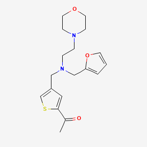 molecular formula C18H24N2O3S B5899712 1-(4-{[(2-furylmethyl)(2-morpholin-4-ylethyl)amino]methyl}-2-thienyl)ethanone 