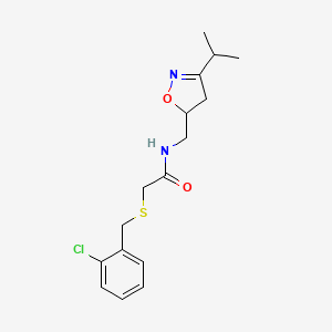 2-[(2-chlorobenzyl)thio]-N-[(3-isopropyl-4,5-dihydroisoxazol-5-yl)methyl]acetamide