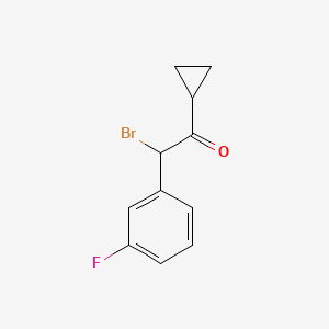 molecular formula C11H10BrFO B589974 2-溴-1-环丙基-2-(3-氟苯基)乙酮 CAS No. 1359829-72-3