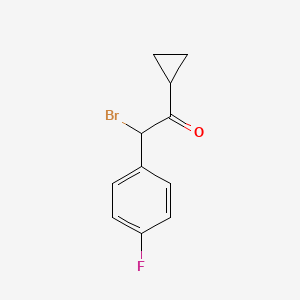 molecular formula C11H10BrFO B589976 2-Bromo-1-cyclopropyl-2-(4-fluorophenyl)ethanone CAS No. 1359829-52-9