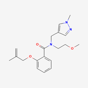 molecular formula C19H25N3O3 B5899780 N-(2-methoxyethyl)-2-[(2-methylprop-2-en-1-yl)oxy]-N-[(1-methyl-1H-pyrazol-4-yl)methyl]benzamide 