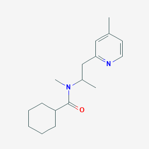 molecular formula C17H26N2O B5899794 N-methyl-N-[1-methyl-2-(4-methylpyridin-2-yl)ethyl]cyclohexanecarboxamide 