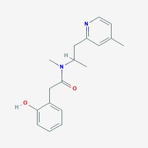 molecular formula C18H22N2O2 B5899800 2-(2-hydroxyphenyl)-N-methyl-N-[1-methyl-2-(4-methylpyridin-2-yl)ethyl]acetamide 