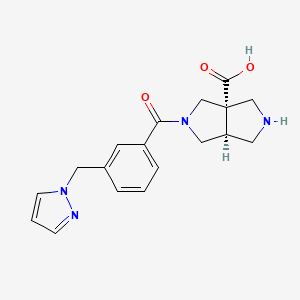 (3aS,6aS)-5-[3-(pyrazol-1-ylmethyl)benzoyl]-1,2,3,4,6,6a-hexahydropyrrolo[3,4-c]pyrrole-3a-carboxylic acid