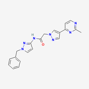 N-(1-benzyl-1H-pyrazol-3-yl)-2-[4-(2-methylpyrimidin-4-yl)-1H-pyrazol-1-yl]acetamide