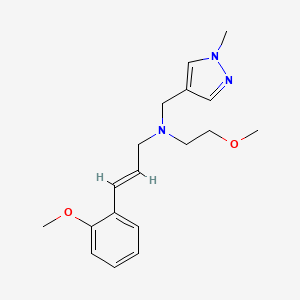 molecular formula C18H25N3O2 B5899836 (2-methoxyethyl)[(2E)-3-(2-methoxyphenyl)prop-2-en-1-yl][(1-methyl-1H-pyrazol-4-yl)methyl]amine 