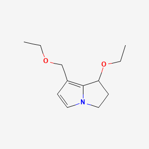 molecular formula C12H19NO2 B589984 1-ethoxy-7-ethoxymethyl-2,3-dihydro-1H-pyrrolizine CAS No. 130816-05-6