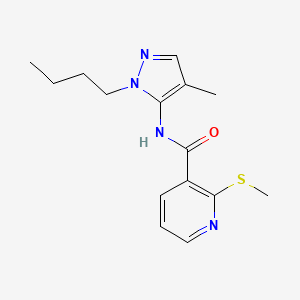 N-(1-butyl-4-methyl-1H-pyrazol-5-yl)-2-(methylthio)nicotinamide