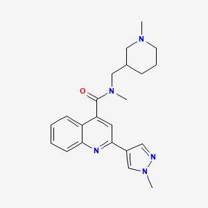 N-methyl-N-[(1-methylpiperidin-3-yl)methyl]-2-(1-methyl-1H-pyrazol-4-yl)quinoline-4-carboxamide