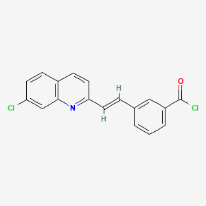 molecular formula C18H11Cl2NO B589993 (E)-3-[2-(7-Chloro-2-quinolinyl)ethenyl]benzoy Chloride CAS No. 1021946-05-3