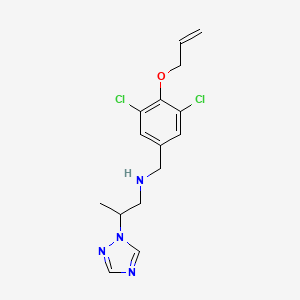 molecular formula C15H18Cl2N4O B5899935 N-[4-(allyloxy)-3,5-dichlorobenzyl]-2-(1H-1,2,4-triazol-1-yl)propan-1-amine 