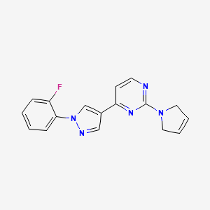 2-(2,5-dihydro-1H-pyrrol-1-yl)-4-[1-(2-fluorophenyl)-1H-pyrazol-4-yl]pyrimidine