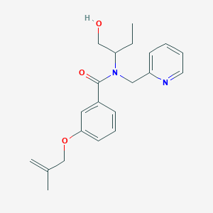 N-[1-(hydroxymethyl)propyl]-3-[(2-methylprop-2-en-1-yl)oxy]-N-(pyridin-2-ylmethyl)benzamide