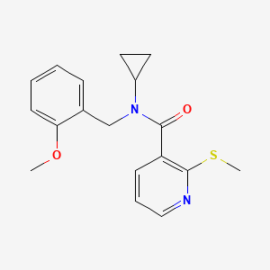 molecular formula C18H20N2O2S B5899960 N-cyclopropyl-N-(2-methoxybenzyl)-2-(methylthio)nicotinamide 