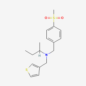 molecular formula C17H23NO2S2 B5899983 N-[4-(methylsulfonyl)benzyl]-N-(3-thienylmethyl)butan-2-amine 