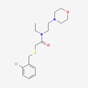 molecular formula C17H25ClN2O2S B5899997 2-[(2-chlorobenzyl)thio]-N-ethyl-N-(2-morpholin-4-ylethyl)acetamide 