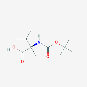 molecular formula C11H21NO4 B059000 (R)-2-((tert-Butoxycarbonyl)amino)-2,3-dimethylbutanoic acid CAS No. 1207060-56-7