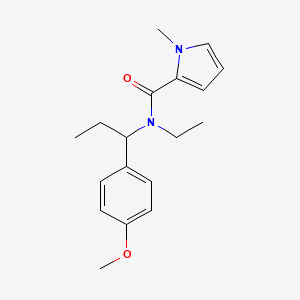 molecular formula C18H24N2O2 B5900009 N-ethyl-N-[1-(4-methoxyphenyl)propyl]-1-methyl-1H-pyrrole-2-carboxamide 