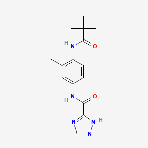 N-{4-[(2,2-dimethylpropanoyl)amino]-3-methylphenyl}-1H-1,2,4-triazole-5-carboxamide