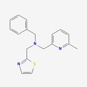 molecular formula C18H19N3S B5900019 N-benzyl-1-(6-methylpyridin-2-yl)-N-(1,3-thiazol-2-ylmethyl)methanamine 