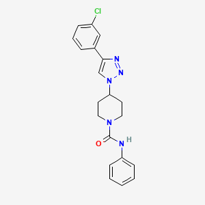 molecular formula C20H20ClN5O B5900023 4-[4-(3-chlorophenyl)-1H-1,2,3-triazol-1-yl]-N-phenylpiperidine-1-carboxamide 