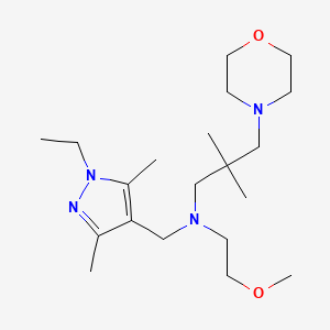 molecular formula C20H38N4O2 B5900028 (2,2-dimethyl-3-morpholin-4-ylpropyl)[(1-ethyl-3,5-dimethyl-1H-pyrazol-4-yl)methyl](2-methoxyethyl)amine 