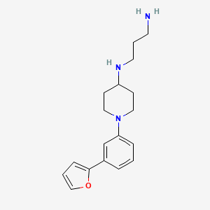 molecular formula C18H25N3O B5900039 N-{1-[3-(2-furyl)phenyl]-4-piperidinyl}-1,3-propanediamine dihydrochloride 