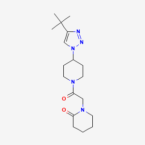 molecular formula C18H29N5O2 B5900040 1-{2-[4-(4-tert-butyl-1H-1,2,3-triazol-1-yl)piperidin-1-yl]-2-oxoethyl}piperidin-2-one 