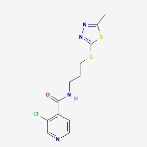 3-chloro-N-{3-[(5-methyl-1,3,4-thiadiazol-2-yl)thio]propyl}isonicotinamide