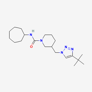 molecular formula C20H35N5O B5900097 3-[(4-tert-butyl-1H-1,2,3-triazol-1-yl)methyl]-N-cycloheptylpiperidine-1-carboxamide 