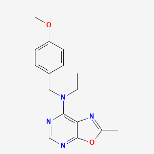 molecular formula C16H18N4O2 B5900104 N-ethyl-N-(4-methoxybenzyl)-2-methyl[1,3]oxazolo[5,4-d]pyrimidin-7-amine 