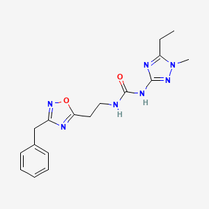 molecular formula C17H21N7O2 B5900131 N-[2-(3-benzyl-1,2,4-oxadiazol-5-yl)ethyl]-N'-(5-ethyl-1-methyl-1H-1,2,4-triazol-3-yl)urea 