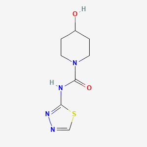 4-hydroxy-N-1,3,4-thiadiazol-2-ylpiperidine-1-carboxamide