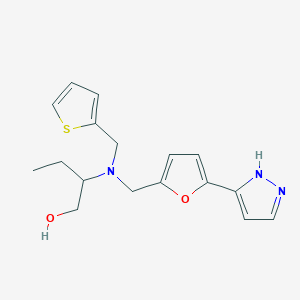 2-[{[5-(1H-pyrazol-5-yl)-2-furyl]methyl}(2-thienylmethyl)amino]butan-1-ol