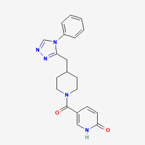 molecular formula C20H21N5O2 B5900151 5-({4-[(4-phenyl-4H-1,2,4-triazol-3-yl)methyl]piperidin-1-yl}carbonyl)pyridin-2(1H)-one 