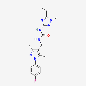 N-(5-ethyl-1-methyl-1H-1,2,4-triazol-3-yl)-N'-{[1-(4-fluorophenyl)-3,5-dimethyl-1H-pyrazol-4-yl]methyl}urea trifluoroacetate