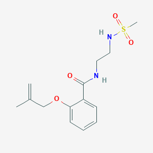 molecular formula C14H20N2O4S B5900211 2-[(2-methylprop-2-en-1-yl)oxy]-N-{2-[(methylsulfonyl)amino]ethyl}benzamide 