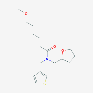 6-methoxy-N-(tetrahydrofuran-2-ylmethyl)-N-(3-thienylmethyl)hexanamide